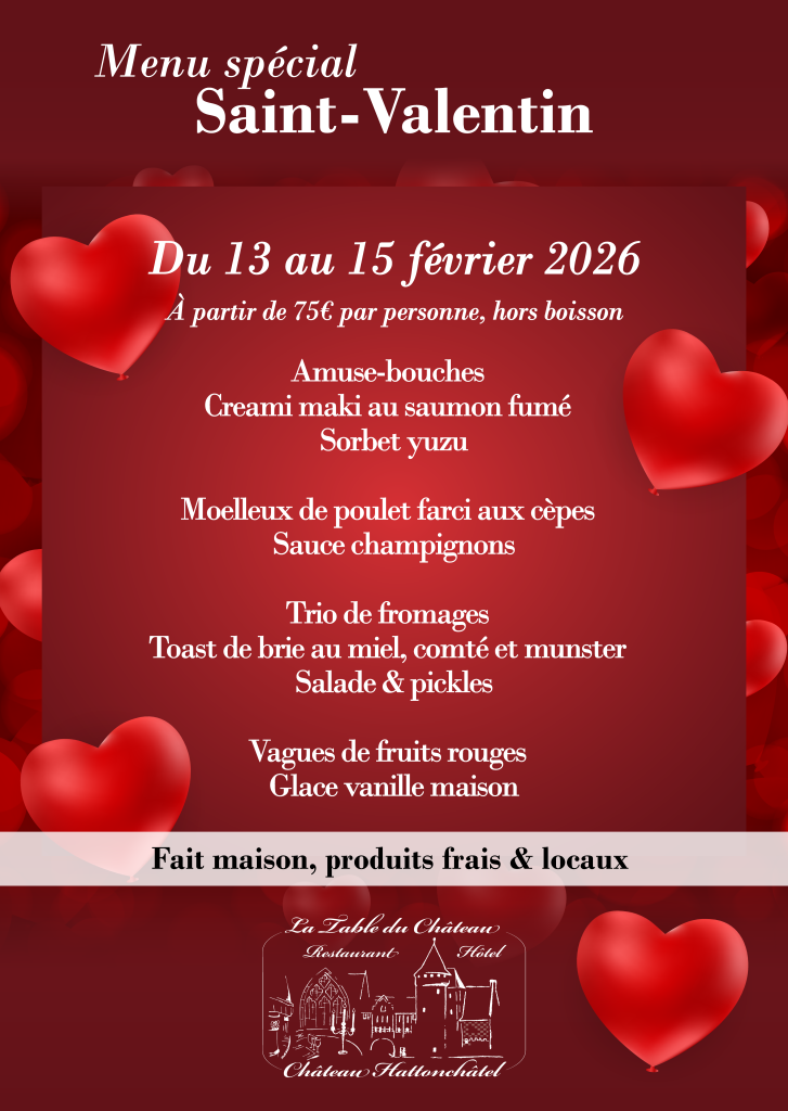 Menu Saint-Valentin 2026